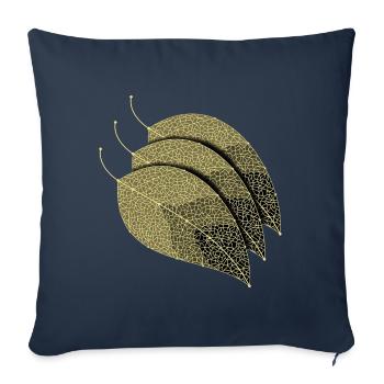 Blätter Dekorativ - Sofakissenbezug 45 x 45 cm - Navy - Vorne
