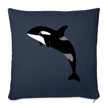jumping Orca - Sofakissenbezug 45 x 45 cm - Navy - Vorne