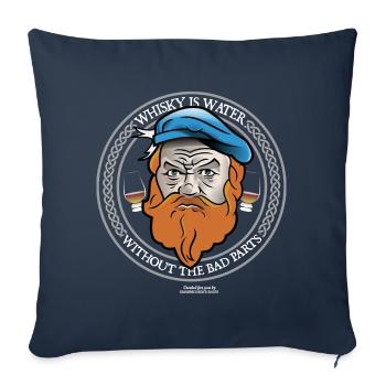 Whisky Is Water Highlander Keltisches Design - Sofakissenbezug 45 x 45 cm - Navy - Vorne