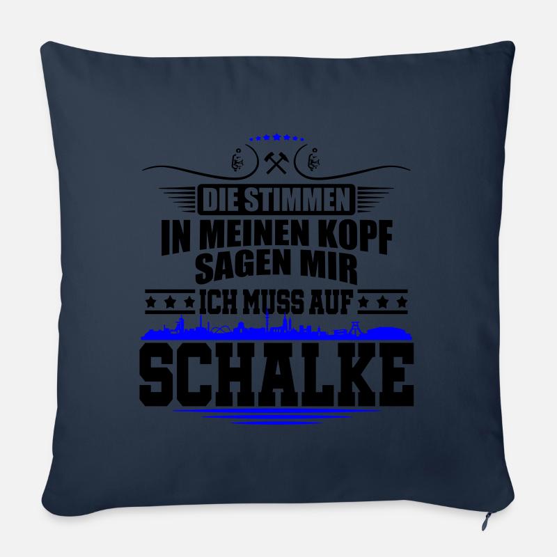 Farben änderbar | Stimmen im Kopf Auf Schalke - Sofakissenbezug 45 x 45 cm - Navy