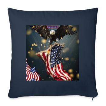 USA, American Eagle - Sofakissenbezug 45 x 45 cm - Navy - Vorne