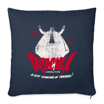 Universal Monsters Dracula Writing Red - Sofa pillowcase 17,3'' x 17,3'' (45 x 45 cm) - navy - Front
