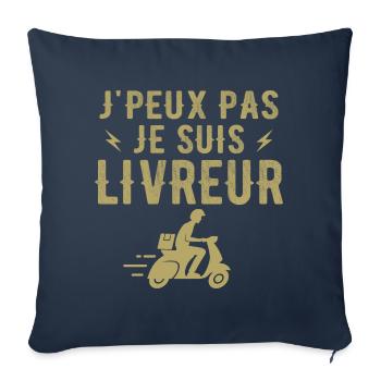 I can't I'm a delivery person - Sofa pillowcase 17,3'' x 17,3'' (45 x 45 cm) - navy - Front