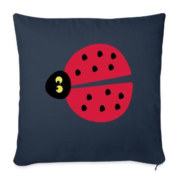 insectes de coccinelle - Housse de coussin décorative 45 x 45 cm - bleu marine - Devant