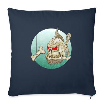 Monster Fish | Fisch - Sofakissenbezug 45 x 45 cm - Navy - Vorne