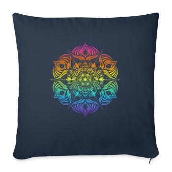 Mandala - Sofakissenbezug 45 x 45 cm - Navy - Vorne