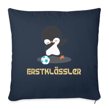 Kindergarten Schule Einschulung Jungs Mädchen - Sofakissenbezug 45 x 45 cm - Navy - Vorne