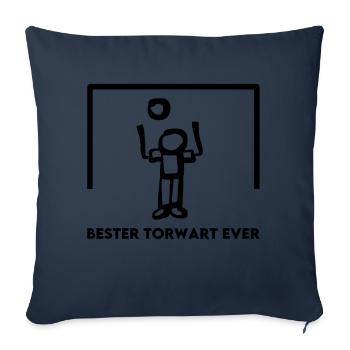 Goalkeeper in goal best goalkeeper Ever - Football Hand - Sofa pillowcase 17,3'' x 17,3'' (45 x 45 cm) - navy - Front