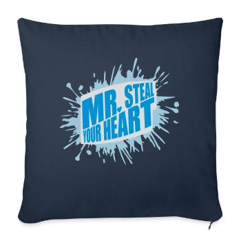 Mr steal your heart - Sofa pillowcase 17,3'' x 17,3'' (45 x 45 cm) - navy - Front