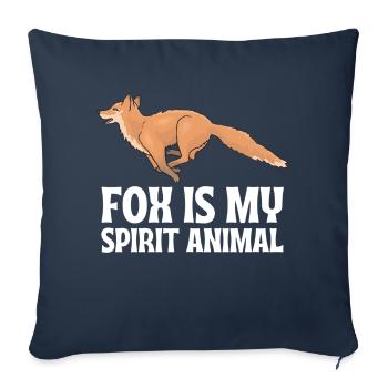 Fox Is My Spirit Animal - Sofa pillowcase 17,3'' x 17,3'' (45 x 45 cm) - navy - Front