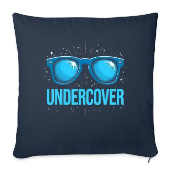 Déguisement Undercover - Sunglasses Fun - Housse de coussin décorative 45 x 45 cm - bleu marine - Devant