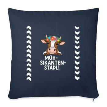 Müh-Sikanten-Stadl - Sofakissenbezug 45 x 45 cm - Navy - Vorne