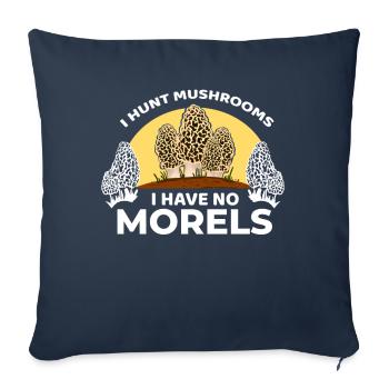 Champignon drôle je chasse les champignons, je n’ai pas de morels - Housse de coussin décorative 45 x 45 cm - bleu marine - Devant