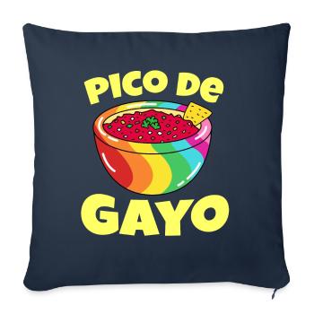 Gay Pride Gift Pico De Gayo Pico De Gallo Rainbow - Sofa pillowcase 17,3'' x 17,3'' (45 x 45 cm) - navy - Front