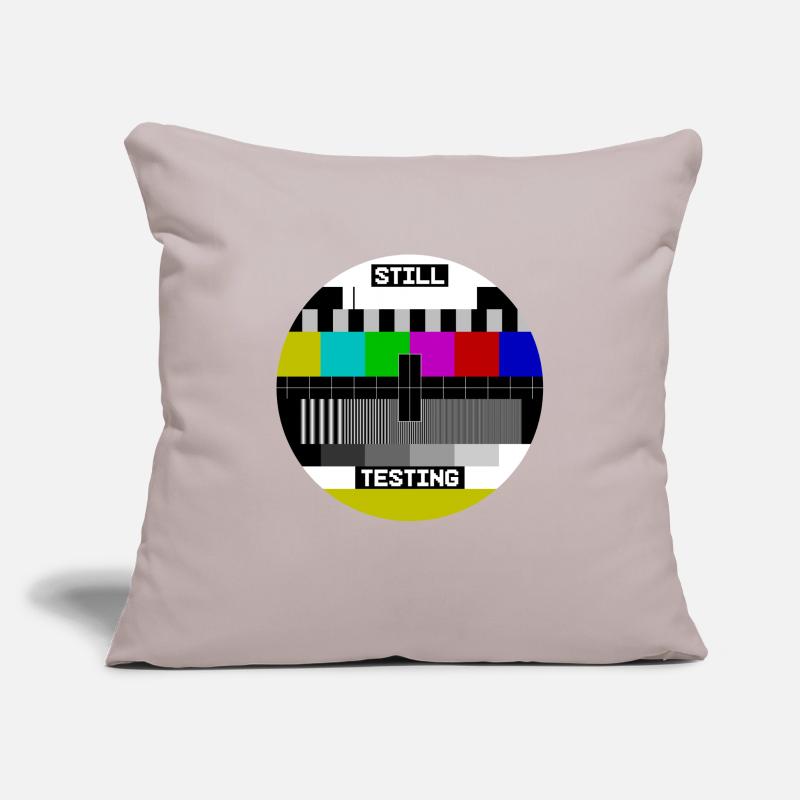Écran de test d’image de test Still Testing Housse de coussin décorative 45 x 45 cm