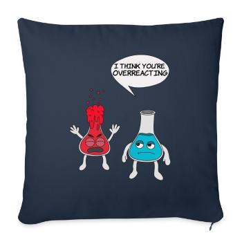 Wissenschaftliches Experiment T-Shirt - Sofakissenbezug 45 x 45 cm - Navy - Vorne