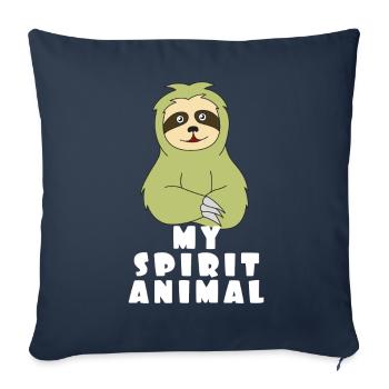 Cute Sloth Tshirt Design My Spirit Animal - Sofa pillowcase 17,3'' x 17,3'' (45 x 45 cm) - navy - Front