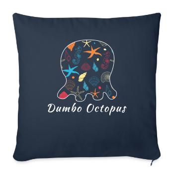 Le petit mais adorable Dumbo Octopus Tshirt - Housse de coussin décorative 45 x 45 cm - bleu marine - Devant