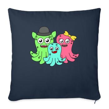Le petit mais adorable Dumbo Octopus Tshirt - Housse de coussin décorative 45 x 45 cm - bleu marine - Devant