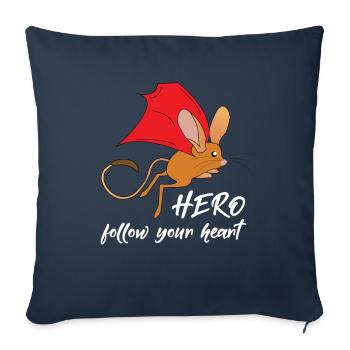 Netter, kluger & lustiger Jerboa T-Shirt Design Hero - Sofakissenbezug 45 x 45 cm - Navy - Vorne