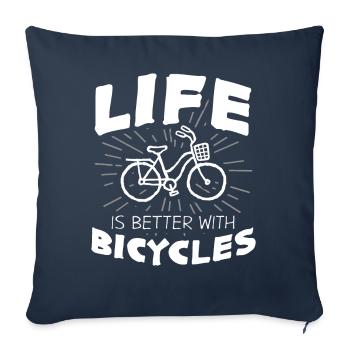 roue - Housse de coussin décorative 45 x 45 cm - bleu marine - Devant