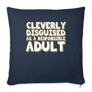 Conception drôle de Tshirt de déguisement CLAIREMENT DÉGUISÉ - Housse de coussin décorative 45 x 45 cm - bleu marine - Devant