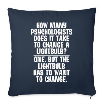 Combien de psychologues psychologues psychologue - Housse de coussin décorative 45 x 45 cm - bleu marine - Devant