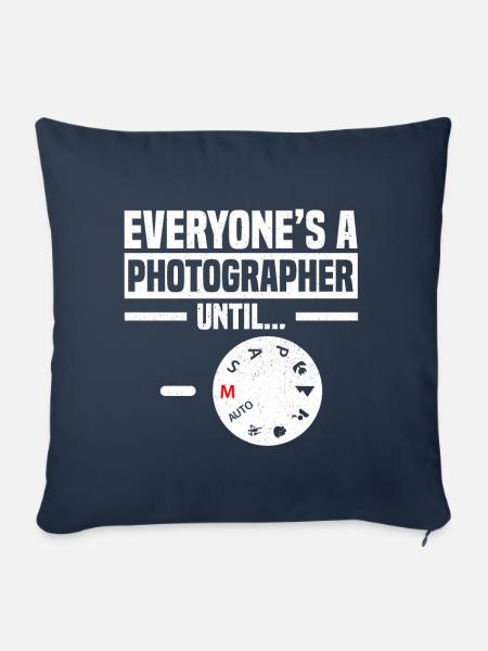 Everyone's A Photograpgher - Sofakissenbezug 45 x 45 cm - Navy