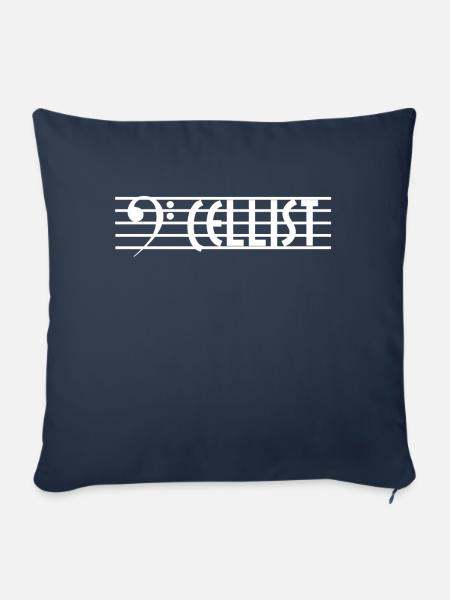 Cello Cellist Orchester Musikinstrument - Sofakissenbezug 45 x 45 cm - Navy