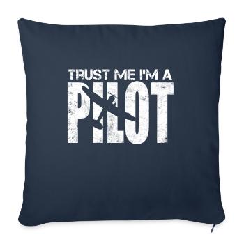 Pilot Gift Airplane Glider Glider - Sofa pillowcase 17,3'' x 17,3'' (45 x 45 cm) - navy - Front