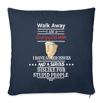 Grumpy old man - Geschenk - Opa - Sofakissenbezug 45 x 45 cm - Navy - Vorne
