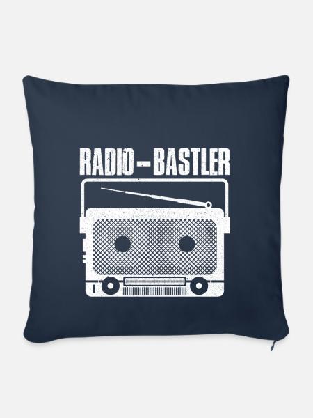 Radio Bastler - Sofakissenbezug 45 x 45 cm - Navy