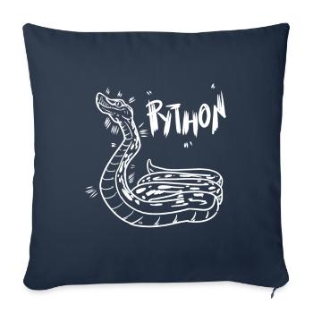 python - Sofa pillowcase 17,3'' x 17,3'' (45 x 45 cm) - navy - Front