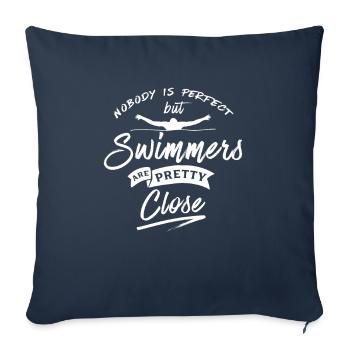 La natation - Housse de coussin décorative 45 x 45 cm - bleu marine - Devant