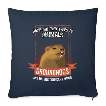 marmots - Sofa pillowcase 17,3'' x 17,3'' (45 x 45 cm) - navy - Front