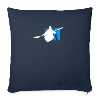 Kayaking - Sofa pillowcase 17,3'' x 17,3'' (45 x 45 cm) - navy - Front