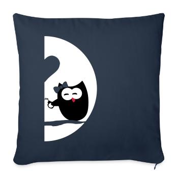 eulen paar links valentinstag - Sofakissenbezug 45 x 45 cm - Navy - Vorne