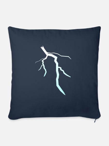 Blitz Blitzschlag Lightning Bolt - Sofakissenbezug 45 x 45 cm - Navy