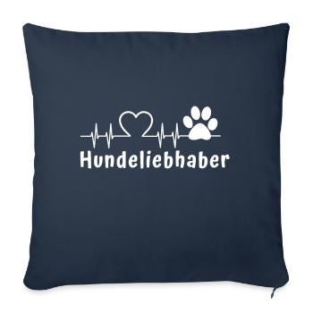 Hundeliebhaber - Sofakissenbezug 45 x 45 cm - Navy - Vorne