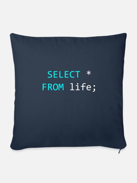 Geschenkidee für SQL-Coder - Sofakissenbezug 45 x 45 cm - Navy