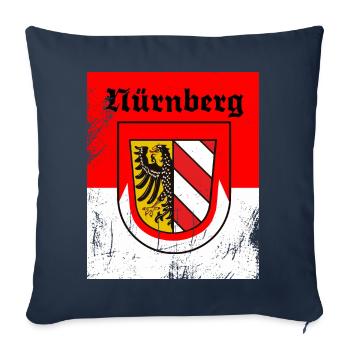 Nürnberg Fürth Erlangen die Frankenmetropole - Sofakissenbezug 45 x 45 cm - Navy - Vorne