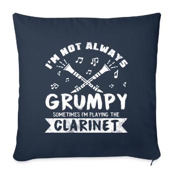Funny clarinetist saying clarinet gift - Sofa pillowcase 17,3'' x 17,3'' (45 x 45 cm) - navy - Front