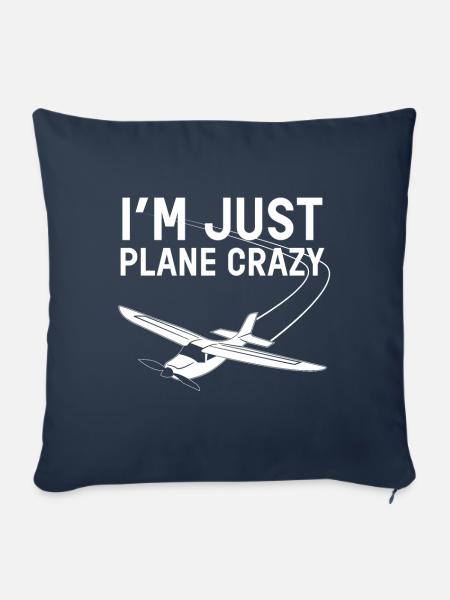 crazy plane - Sofakissenbezug 45 x 45 cm - Navy