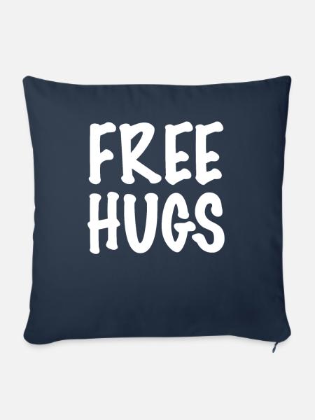 Free Hugs - Sofakissenbezug 45 x 45 cm - Navy