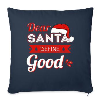 Cher Père Noël Bien Définir - Housse de coussin décorative 45 x 45 cm - bleu marine - Devant