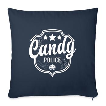 Déguisement déguisement policier Halloween - Housse de coussin décorative 45 x 45 cm - bleu marine - Devant