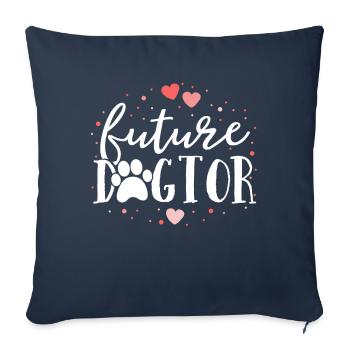 Future Dogtor Docteur Vétérinaire Docteur Vétérinaire - Housse de coussin décorative 45 x 45 cm - bleu marine - Devant