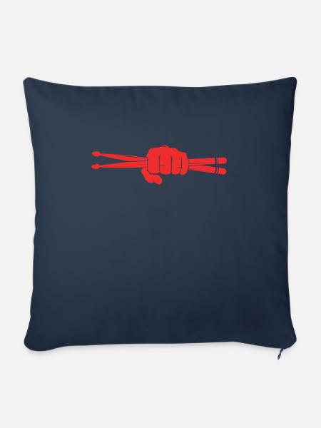 Schlagzeuger Schlagzeug Drummer Drumstick Geschenk - Sofakissenbezug 45 x 45 cm - Navy