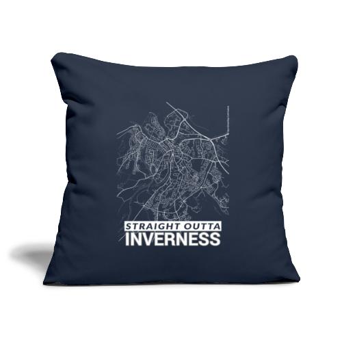 Straight Outta Inverness city map and streets - Sofa pillowcase 17,3'' x 17,3'' (45 x 45 cm)