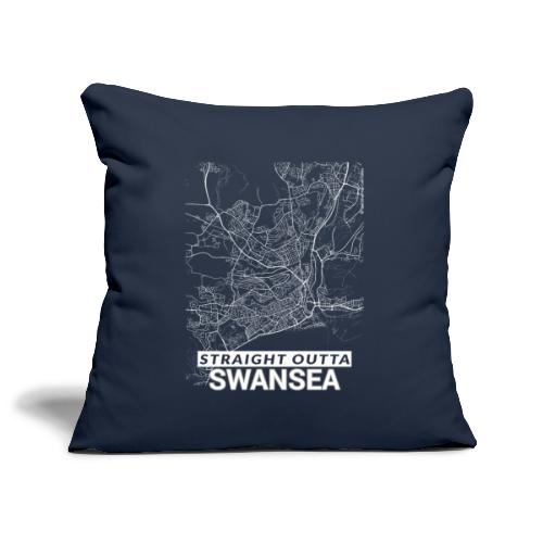Straight Outta Swansea city map and streets - Sofa pillowcase 17,3'' x 17,3'' (45 x 45 cm)